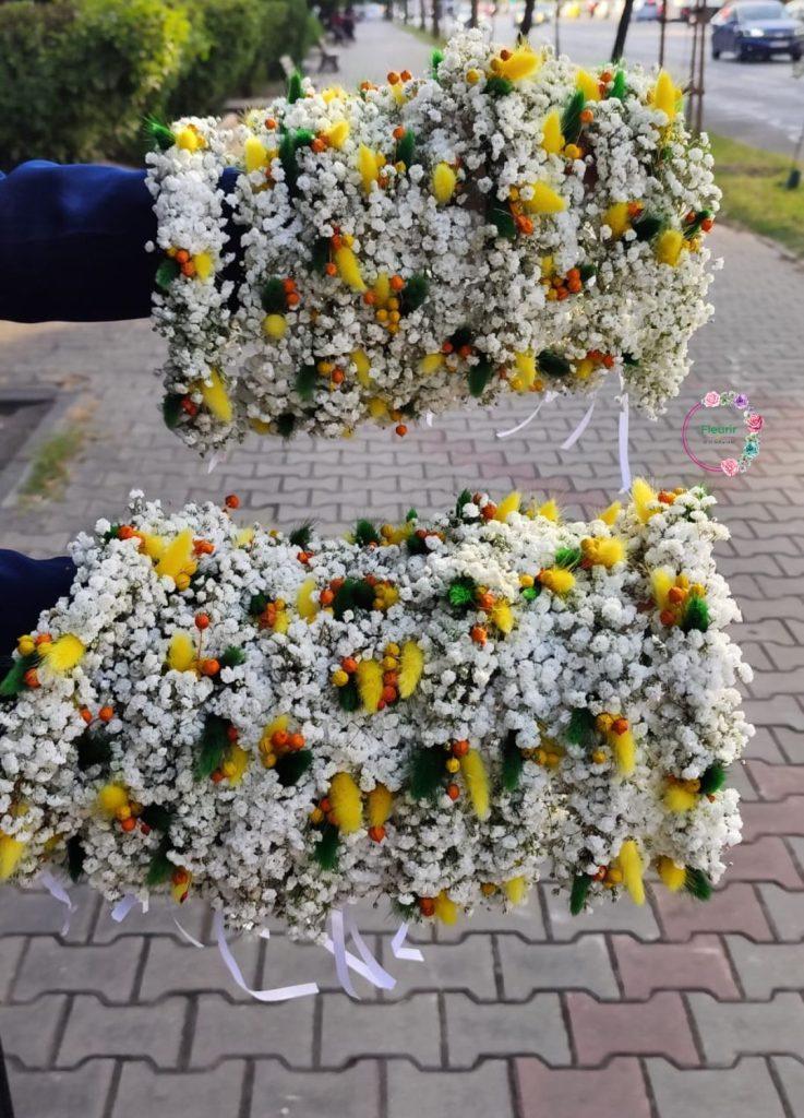coronite flori uscate si flori naturale final de an scolar - Fleurir Iasi