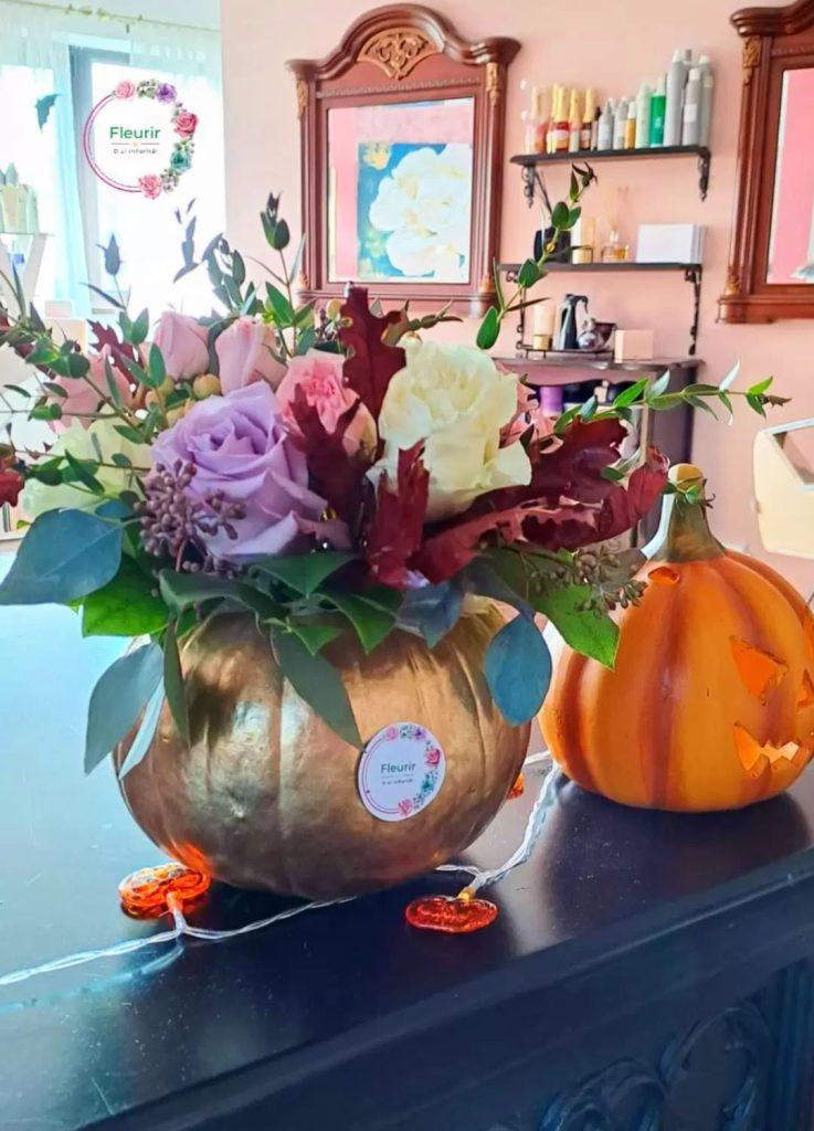 Aranjament Floral în Dovleac – Magic Autumn Glow